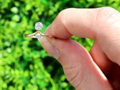Antique 0.30ct Diamond Chevron Ring in 18k Yellow Gold, Circa 1910