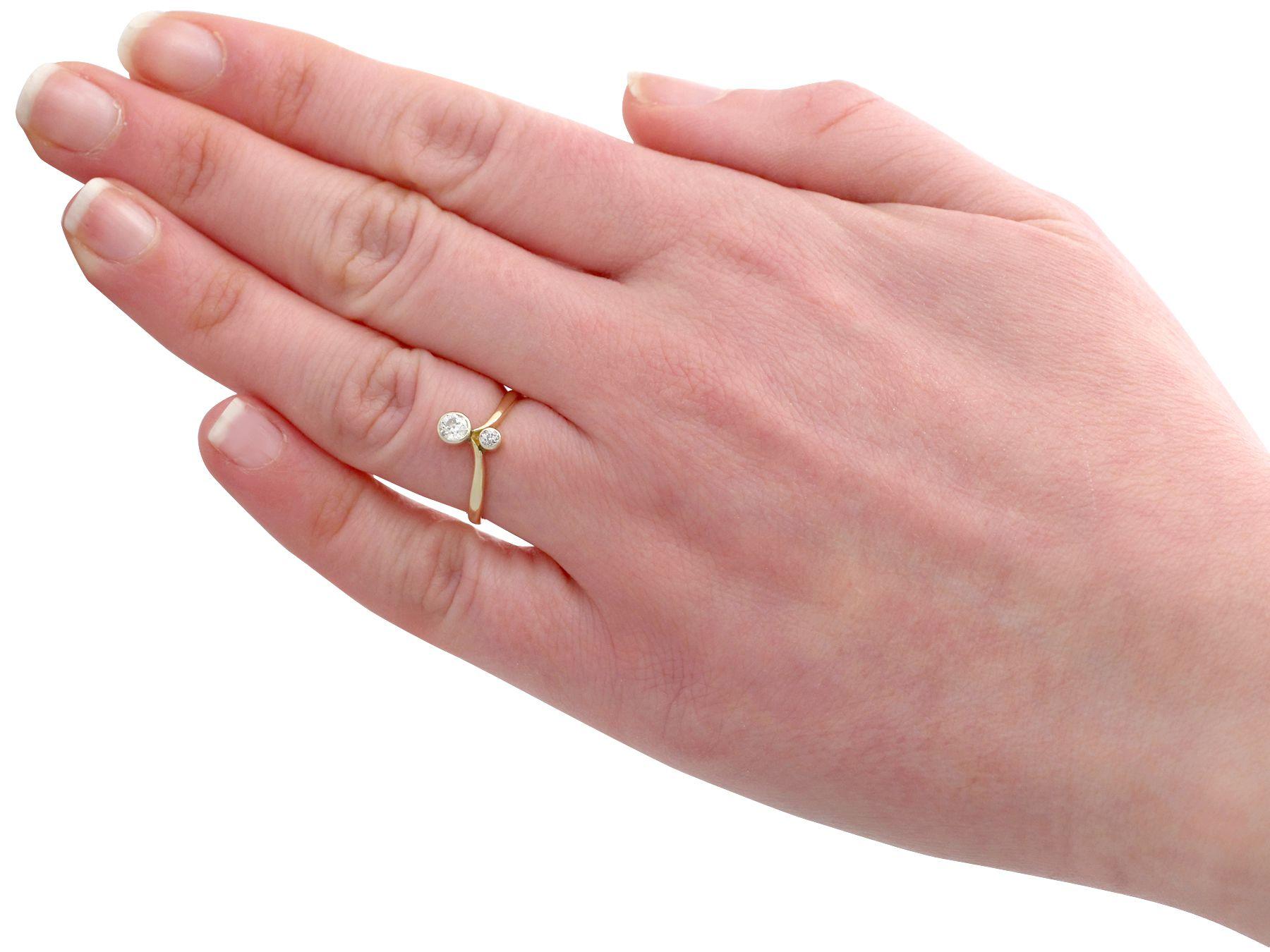 1910s Diamond 18k Yellow Gold Cocktail Ring For Sale 1