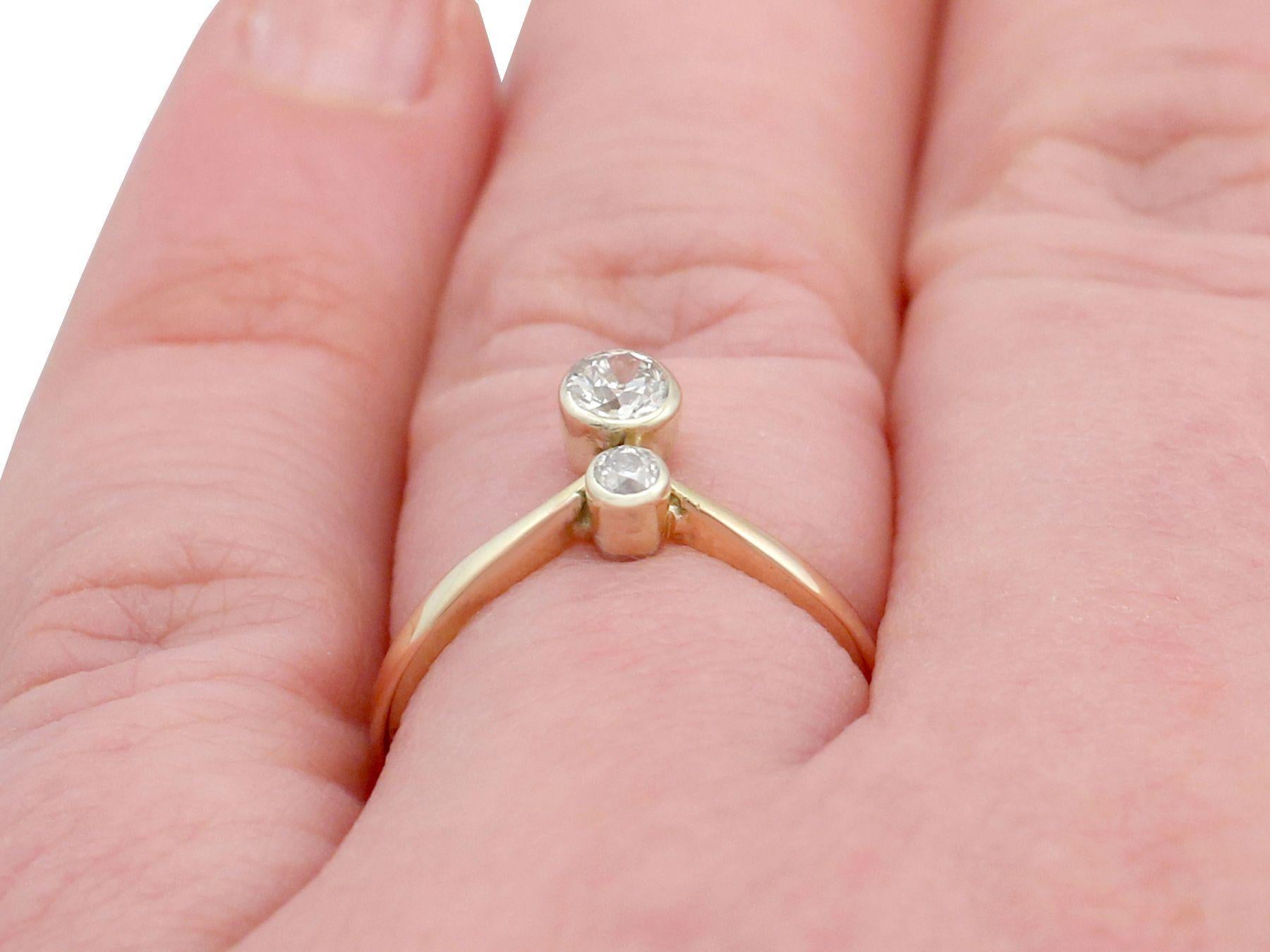 1910s Diamond 18k Yellow Gold Cocktail Ring For Sale 3