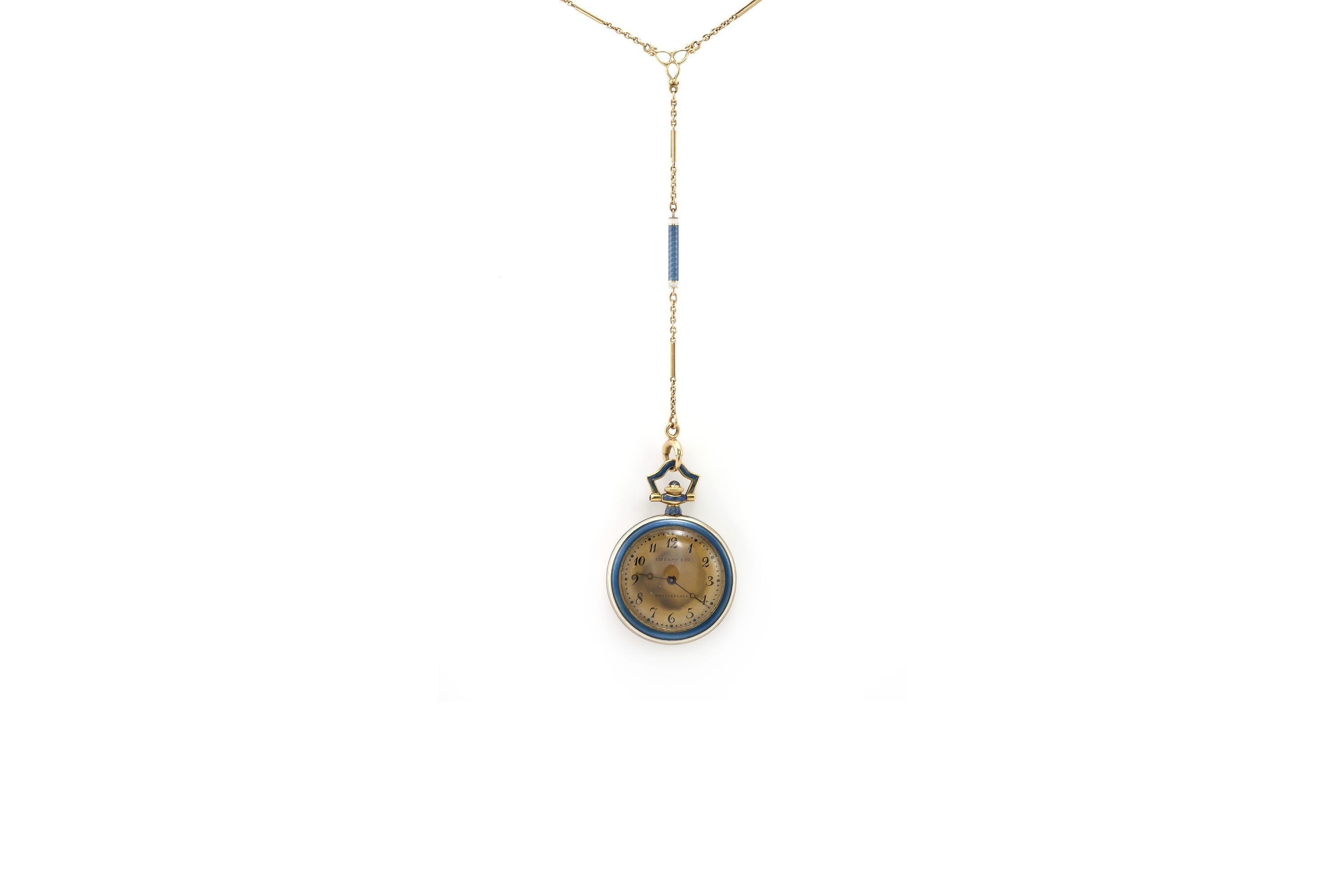 Women's Antique 1910s Edwardian Tiffany Co. Pocket Watch For Sale