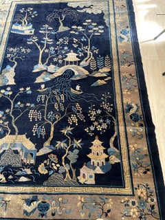 Antique 1910s Peking Chinese Rug – Hand-Knotted Wool – 5.1' x 7.10' - 1B986