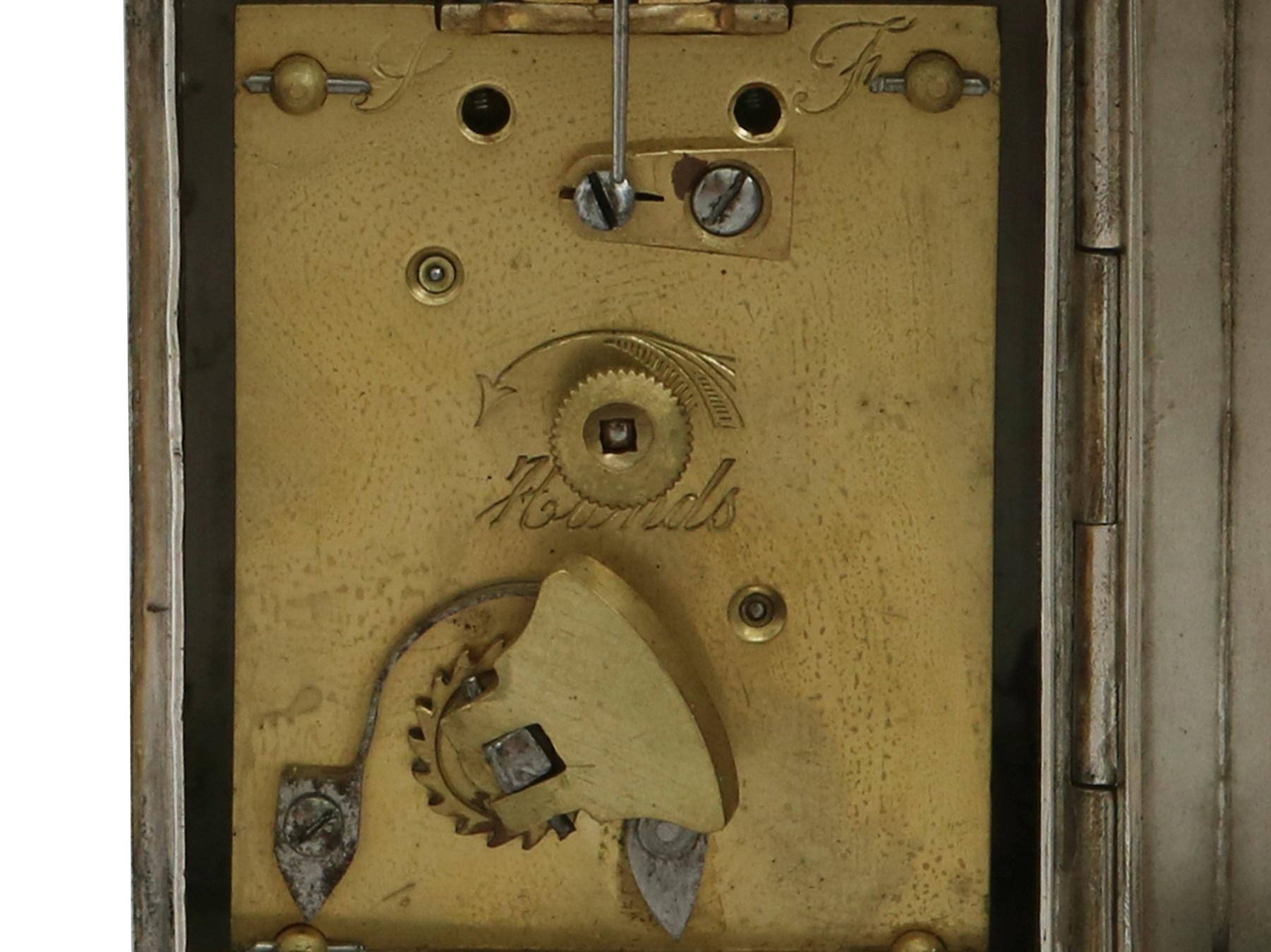 Antique 1910s Sterling Silver Boudoir Clock 2