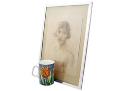 Cornice fotografica antica in argento sterling del 1910