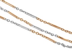 1910s Mixed Gold Fetter Watch Chain / Bracelet