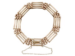 Antique 1910s Yellow Gold Gate Bracelet