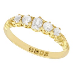 Antique 1911 18k Yellow Gold Five-Stone Diamond Ring, 0.66ct, London