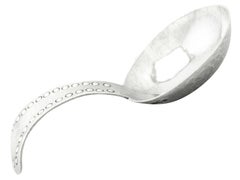 Antique 1911 Art & Crafts Style Sterling Silver Caddy Spoon