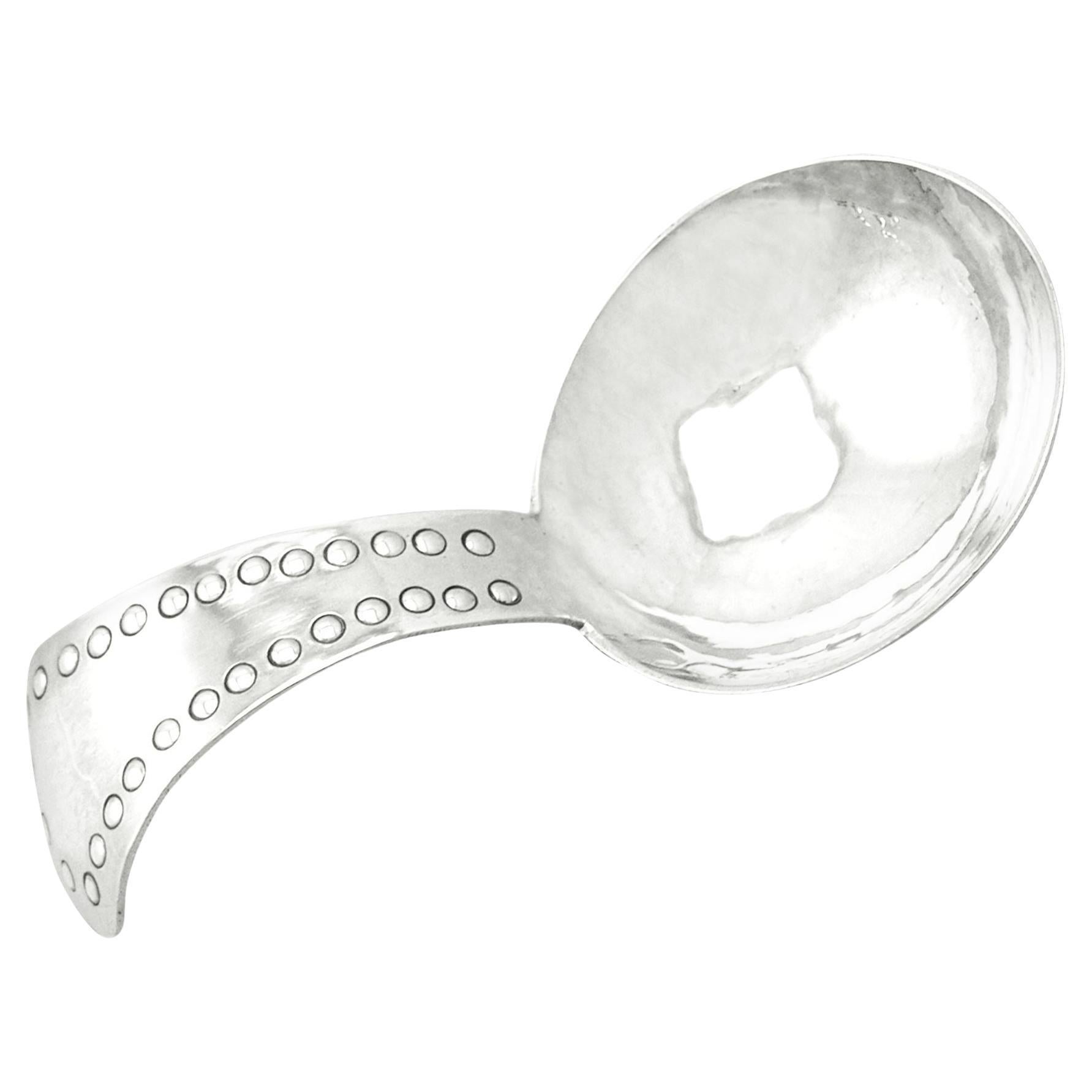 Antique 1911 Art and Crafts Style Sterling Silver Caddy Spoon For Sale at 1stDibs silver caddy