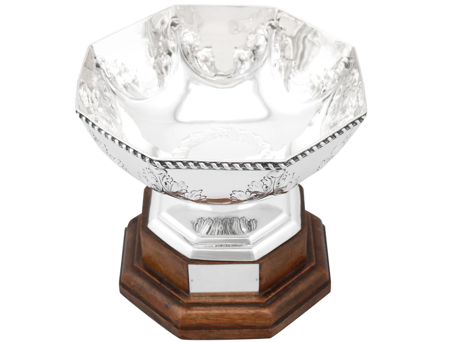 British Antique 1911 Sterling Silver Presentation Bowl