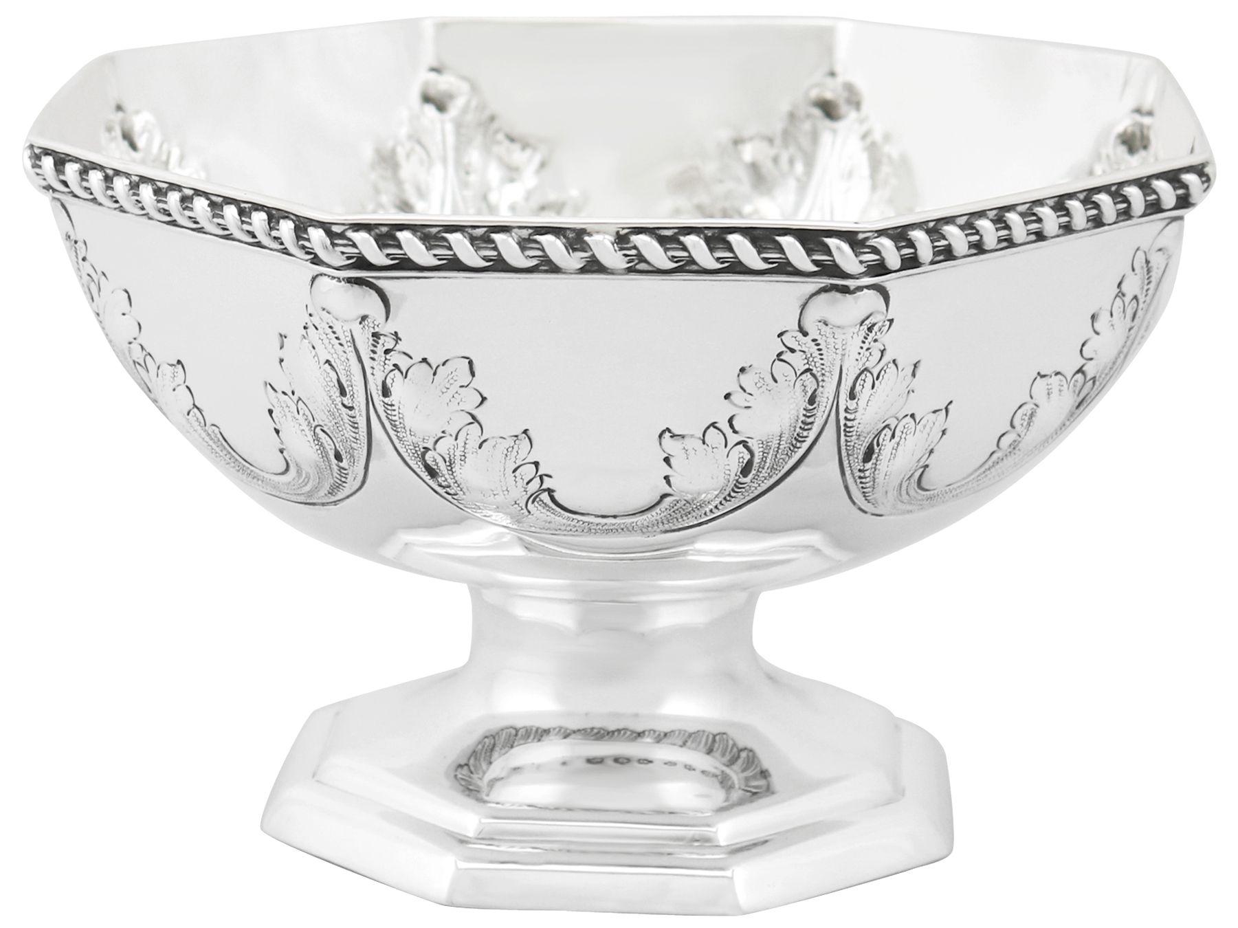 Early 20th Century Antique 1911 Sterling Silver Presentation Bowl For Sale