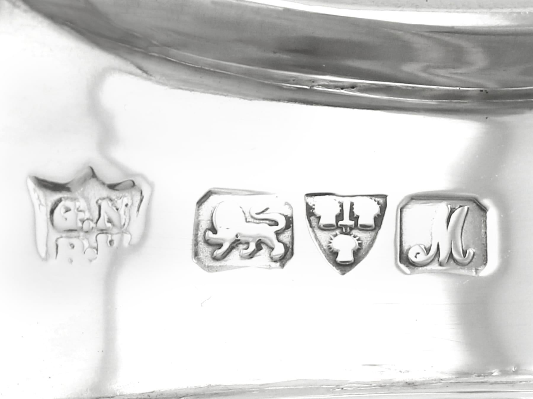 Antique 1912 George V Pichet à crème en argent sterling 4