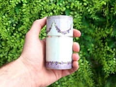 Antique Boxed Sterling Silver Enamel and Glass Scent Bottles