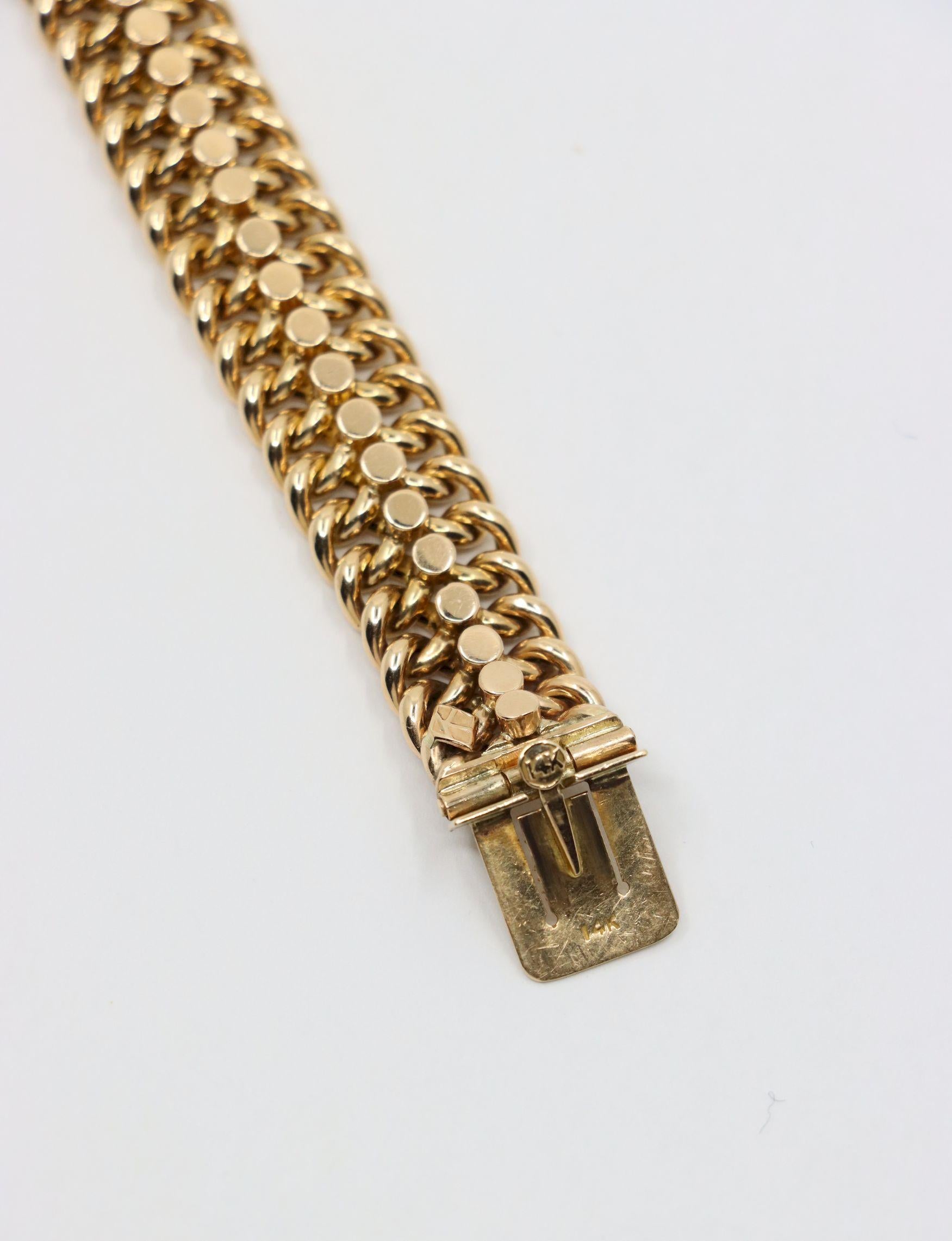Antique 1912's 14K Gold Bracelet 4