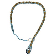 Antica collana di serpenti di perline per prigionieri di guerra turchi del 1914-1918