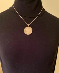 Antique 1914 Double Headed Eagle Ludwig III Konig 14K and Vermeil Coin Pendant