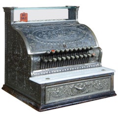 Antike 1914 Modell 333 NCR National Cash Register Ornate geprägte Messing