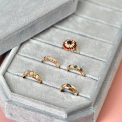Antique 1914 Sapphire Diamond 18ct Gold Ring