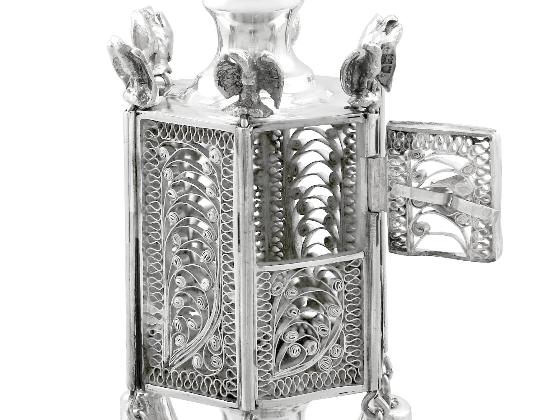 Antigua torre de especias de plata de ley Jacob Rozenzweig en Excelente estado para la venta en Jesmond, Newcastle Upon Tyne