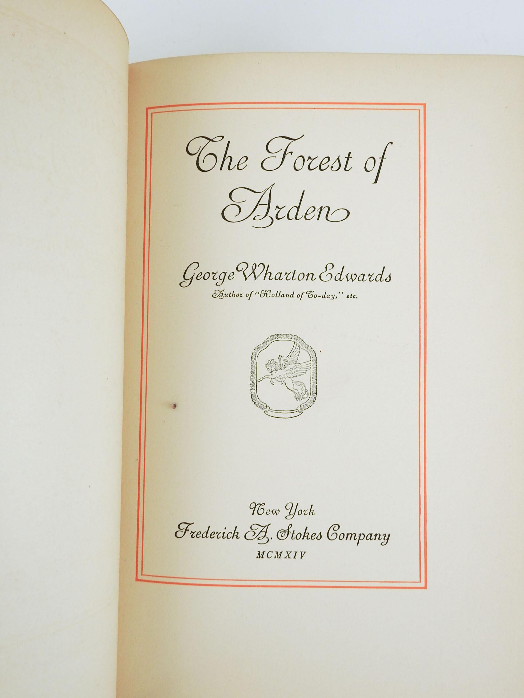 American Antique 1914 the Forest of Arden Legends Book For Sale