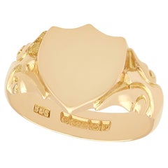 Antiker 1915 9 Karat Gelbgold Siegelring