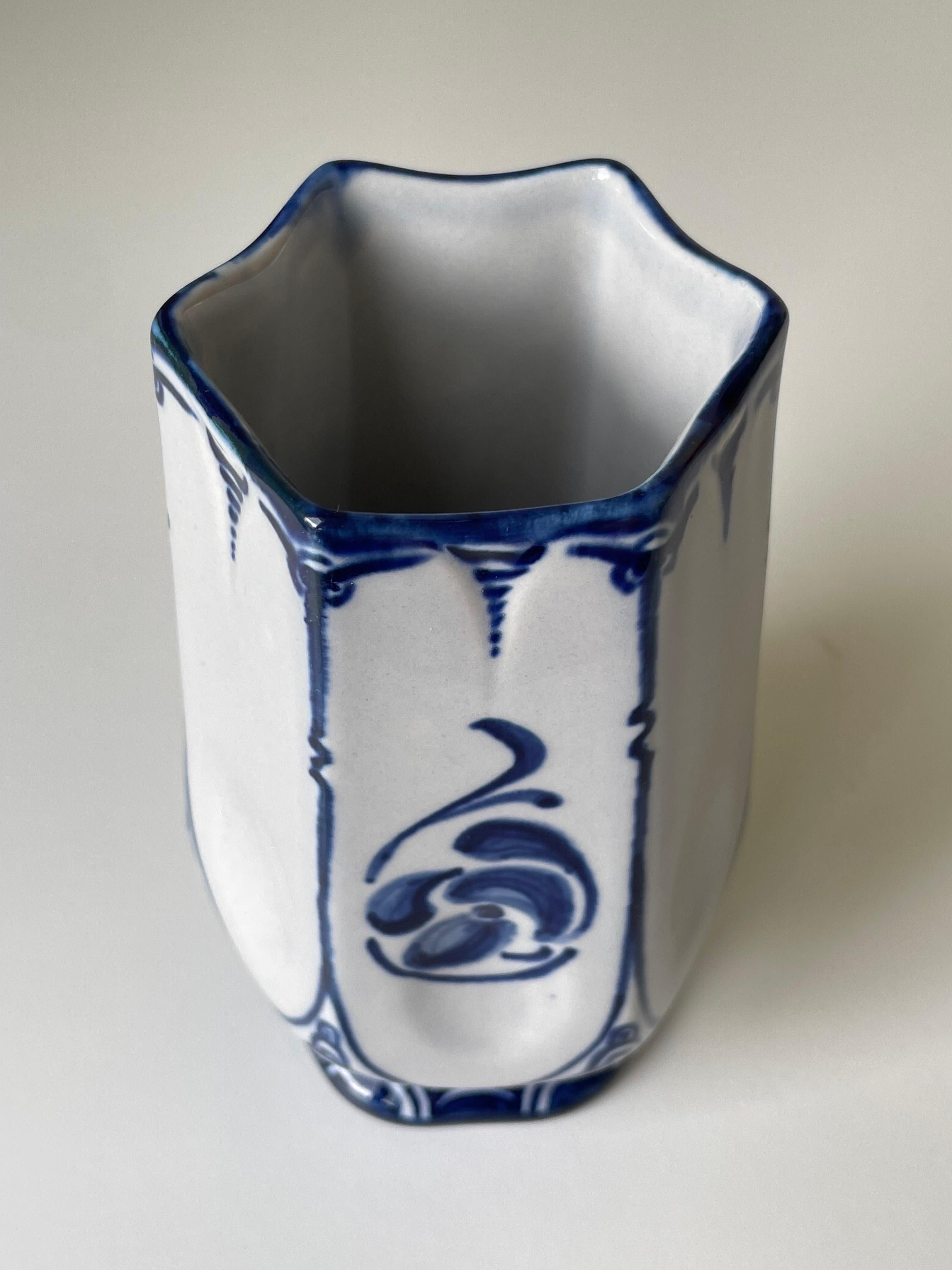 Porcelain Antique 1915 Art Nouveau Vase, Rörstrand, Sweden For Sale