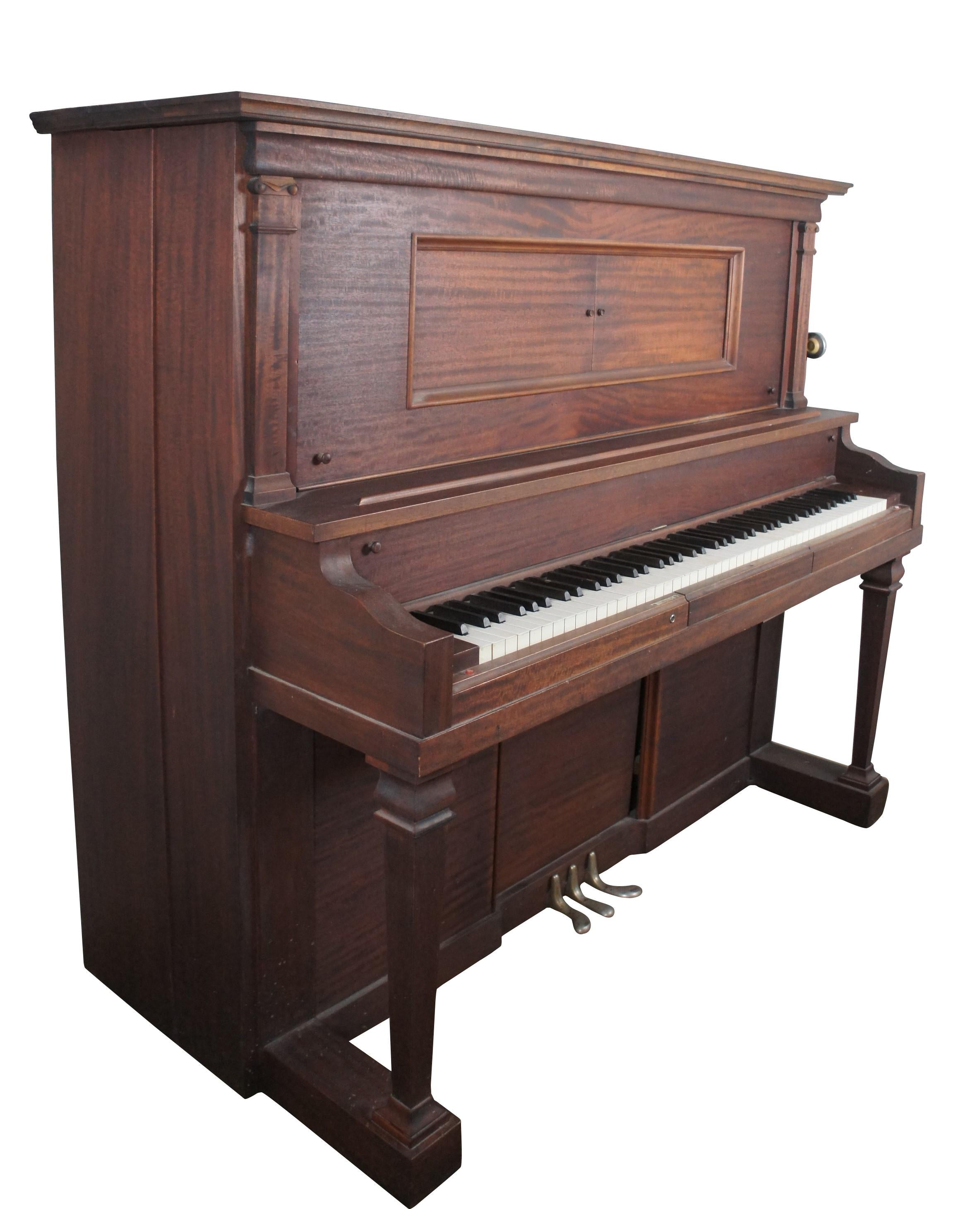 Antique Victorian player piano by The Cable Company of Chicago which features a Carolina Inner-player.  Circa 1915.

Includes:  I Love Paris and Oh Lady Be Good by Max Kortlander, Hey There and Mack the Knife by J Lawrence Cook, Cherry Pink & Apple