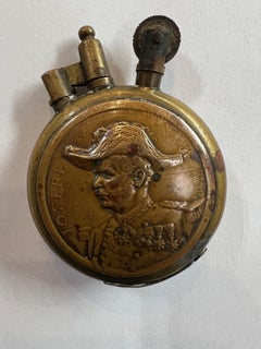 Antique 1917 General Joffre WWI French Trench Art Cigarette Lighter