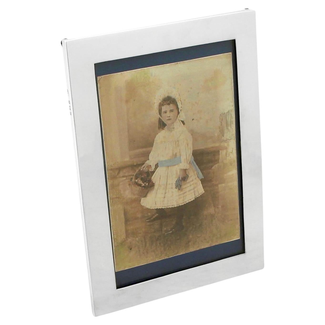 Antique 1918 Sterling Silver Photograph Frame For Sale