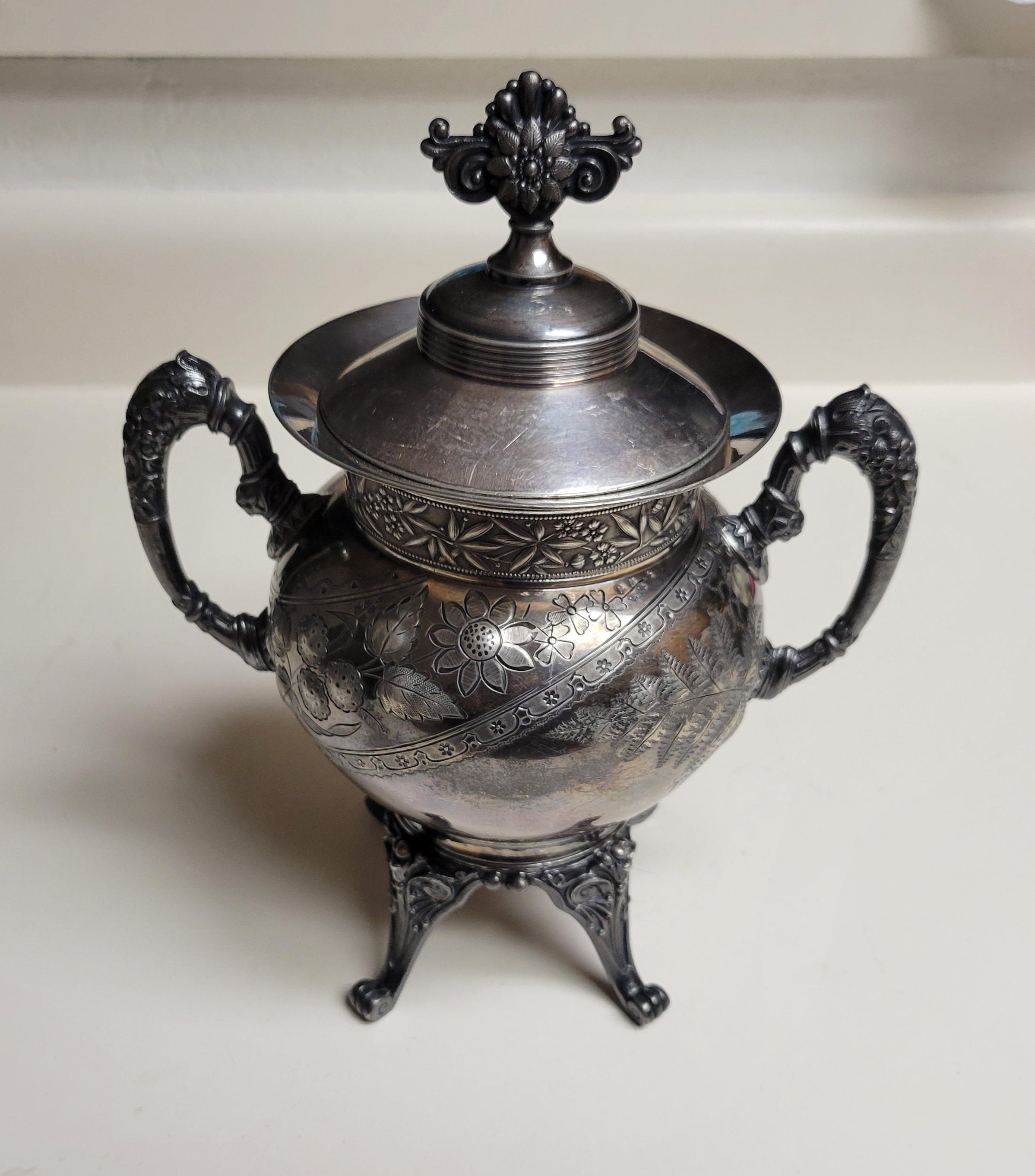 meriden b company silver teapot