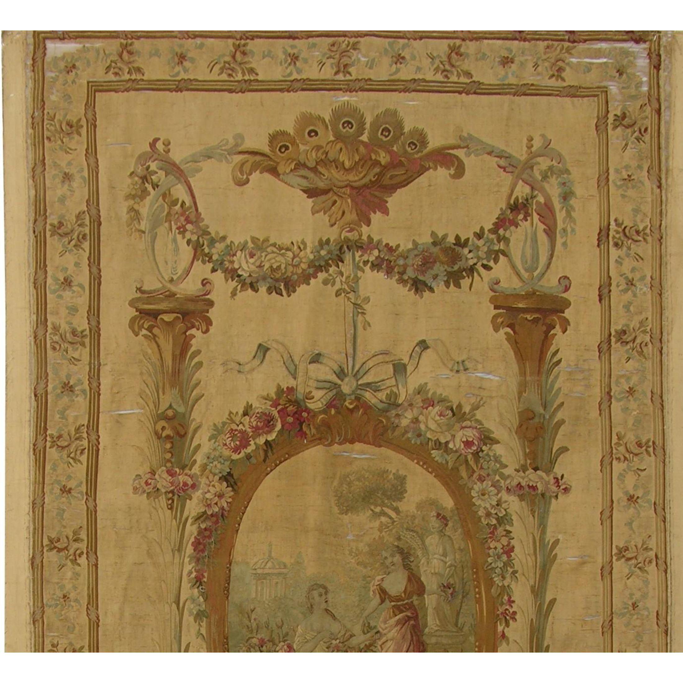 Unknown Antique 1920 French Tapestry 8'10