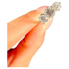 Antique 1920s 1.14 Carats of Diamonds Set In New Platinum Handcrafted Mount