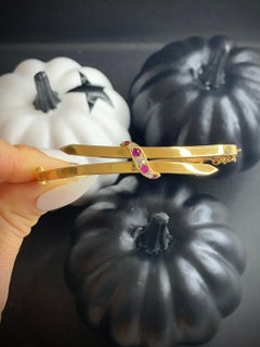 Antique 1920’s 15ct Gold Ruby & Diamond Bangle