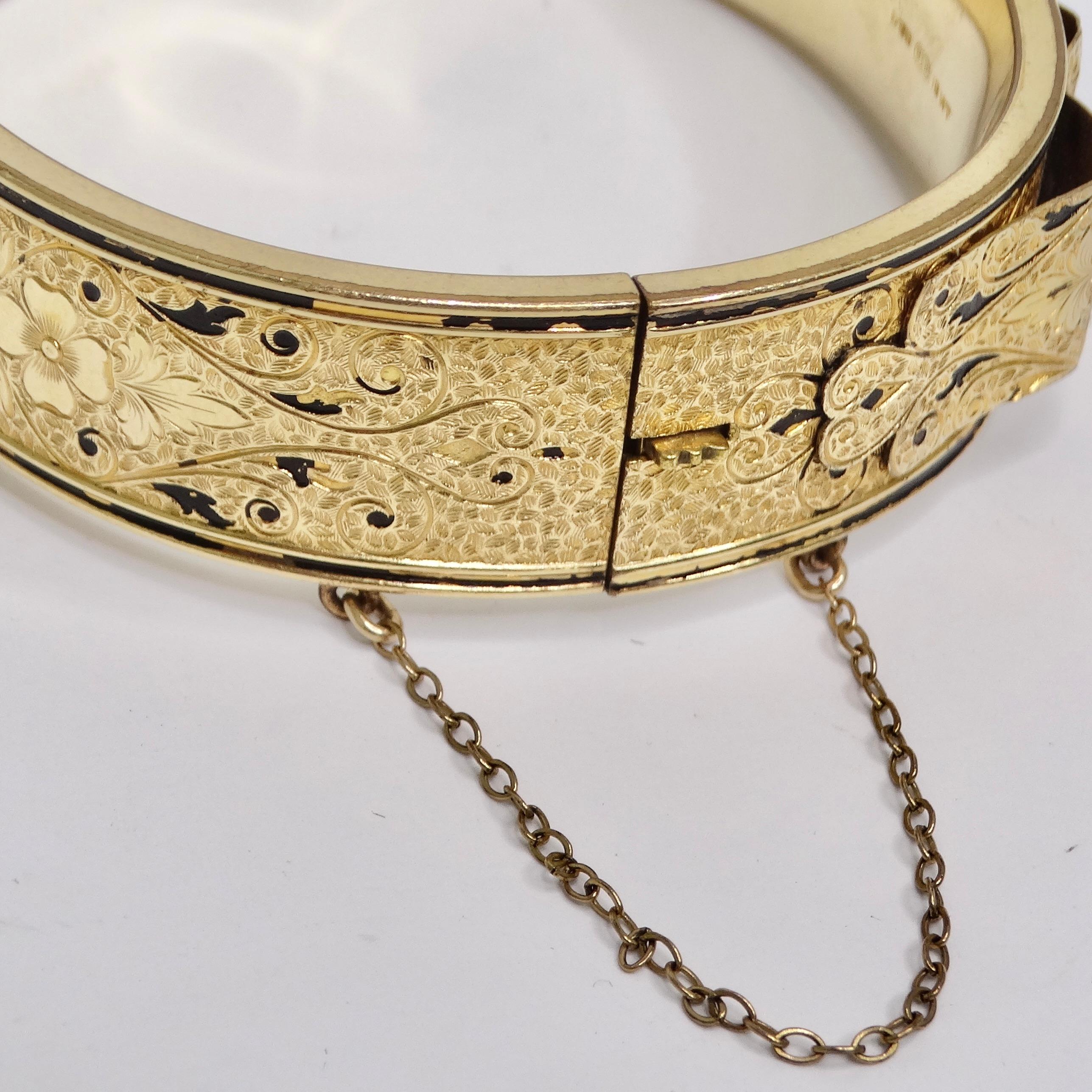 Antique 1920s 18K Gold Plated Bangle  For Sale 4