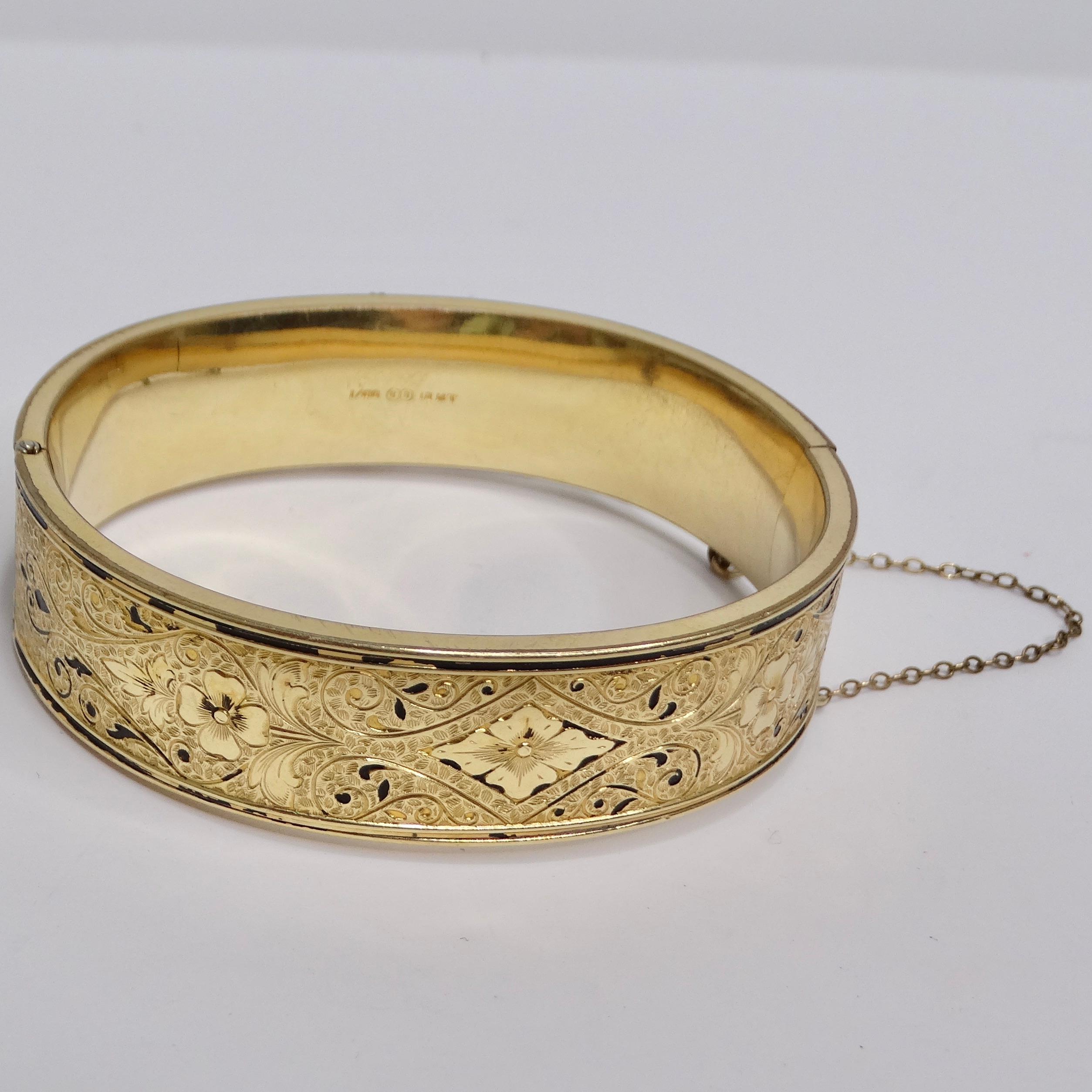 Antique 1920s 18K Gold Plated Bangle  For Sale 1