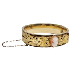 Retro 1920s 18K Gold Plated Bangle 