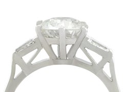 Antique 1920s 2.04 Carat Diamond and White Gold Solitaire Engagement Ring