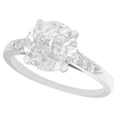 1920s engagement ring styles Antique 1920s 2.33 Carat Diamond and Platinum Solitaire Engagement Ring