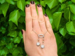 Antique 1920s 3.33 Carat Diamond and Platinum Pendant