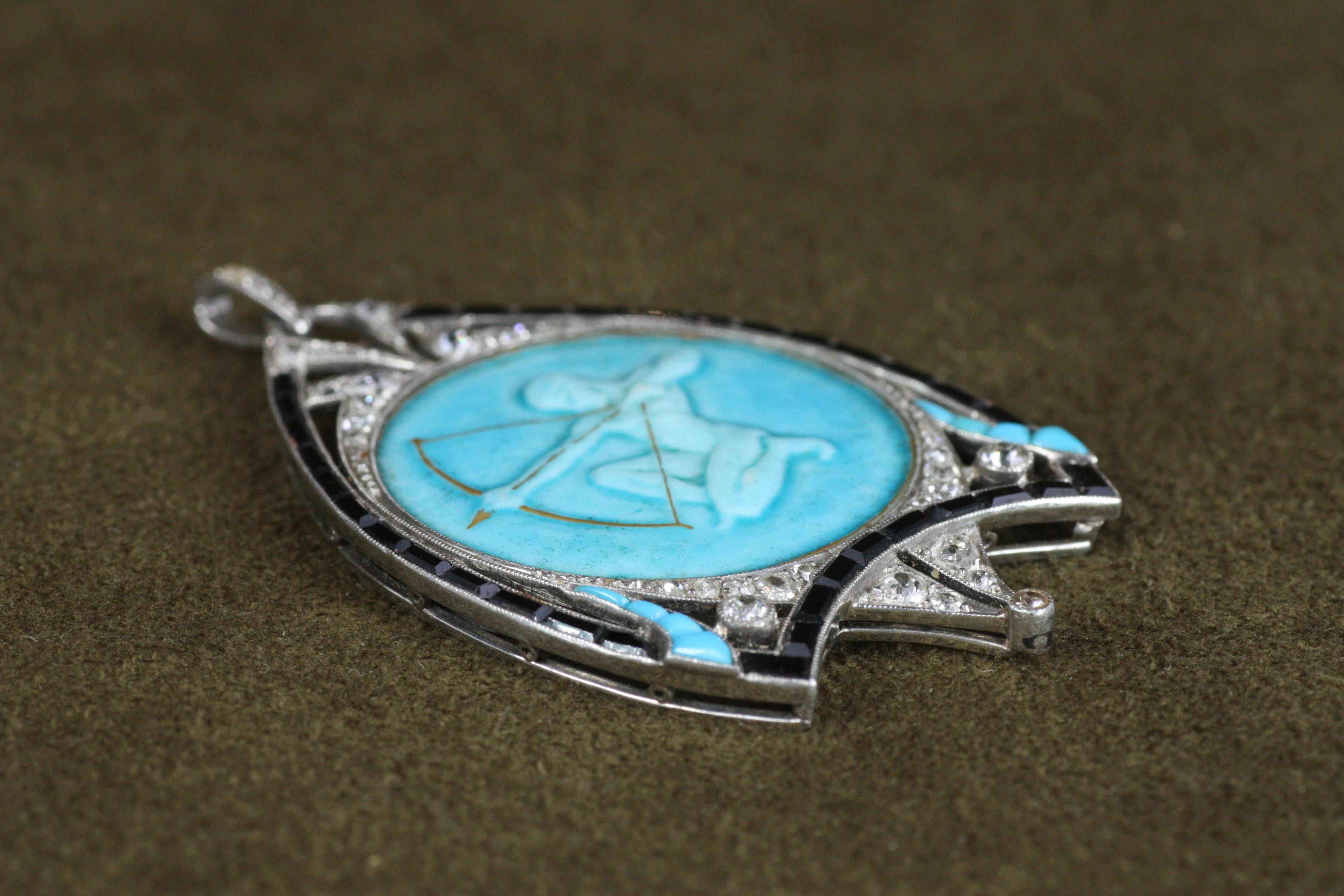 Antiguo Colgante Art Decó de Porcelana Décoré a Sévrés de los años 20 en venta 2