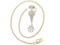 Pendentif antique en or jaune et diamant Art Deco des années 1920
