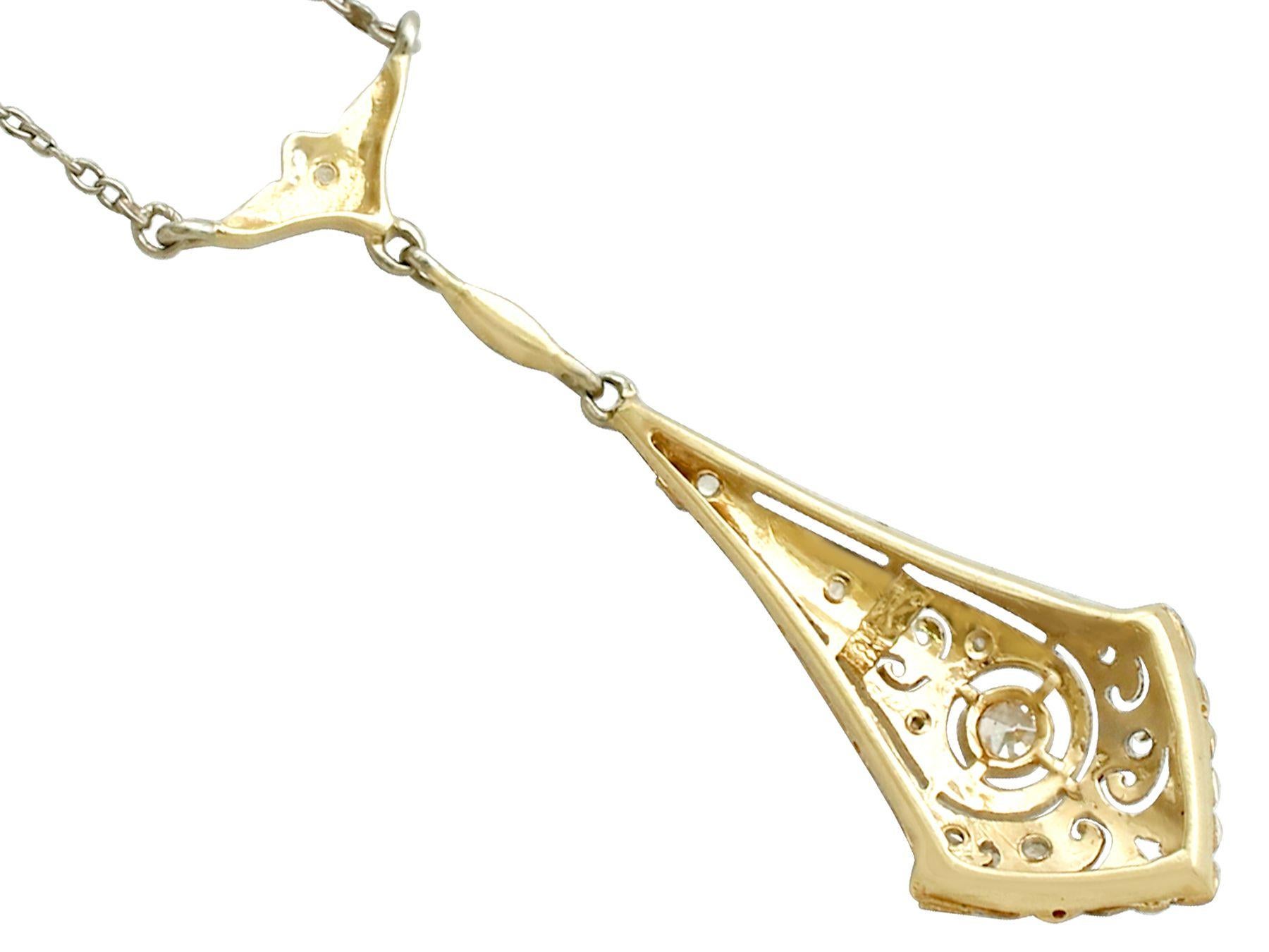 antique white gold pendant