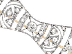 1920s Austro-Hungarian Diamond and Yellow Gold Bow Brooch