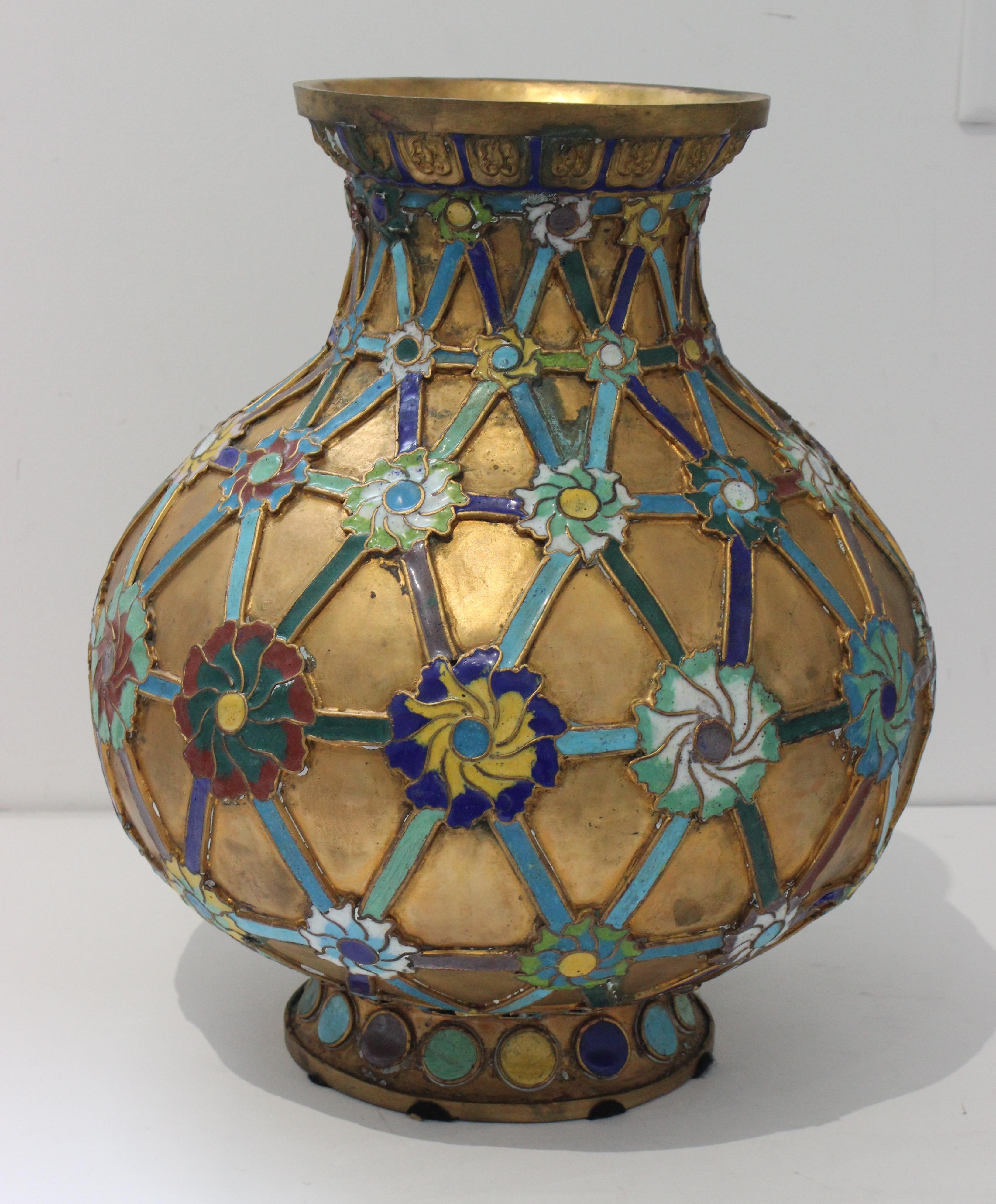 antique cloisonne vase