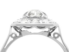 1920s Diamond and White Gold Cluster Engagement Ring