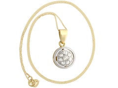 1920s 0.35ct Diamond Pendant in 18k Yellow & White Gold, Europe