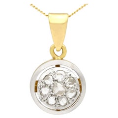 Antiker Diamant-Gelbgold-Anhänger aus den 1920er Jahren