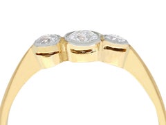 1920s Diamond and Yellow Gold Trilogy Ring