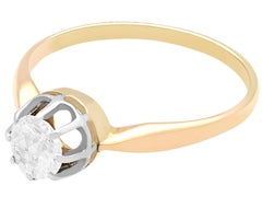 Antique 1920s Diamond Gold Solitaire Engagement Ring