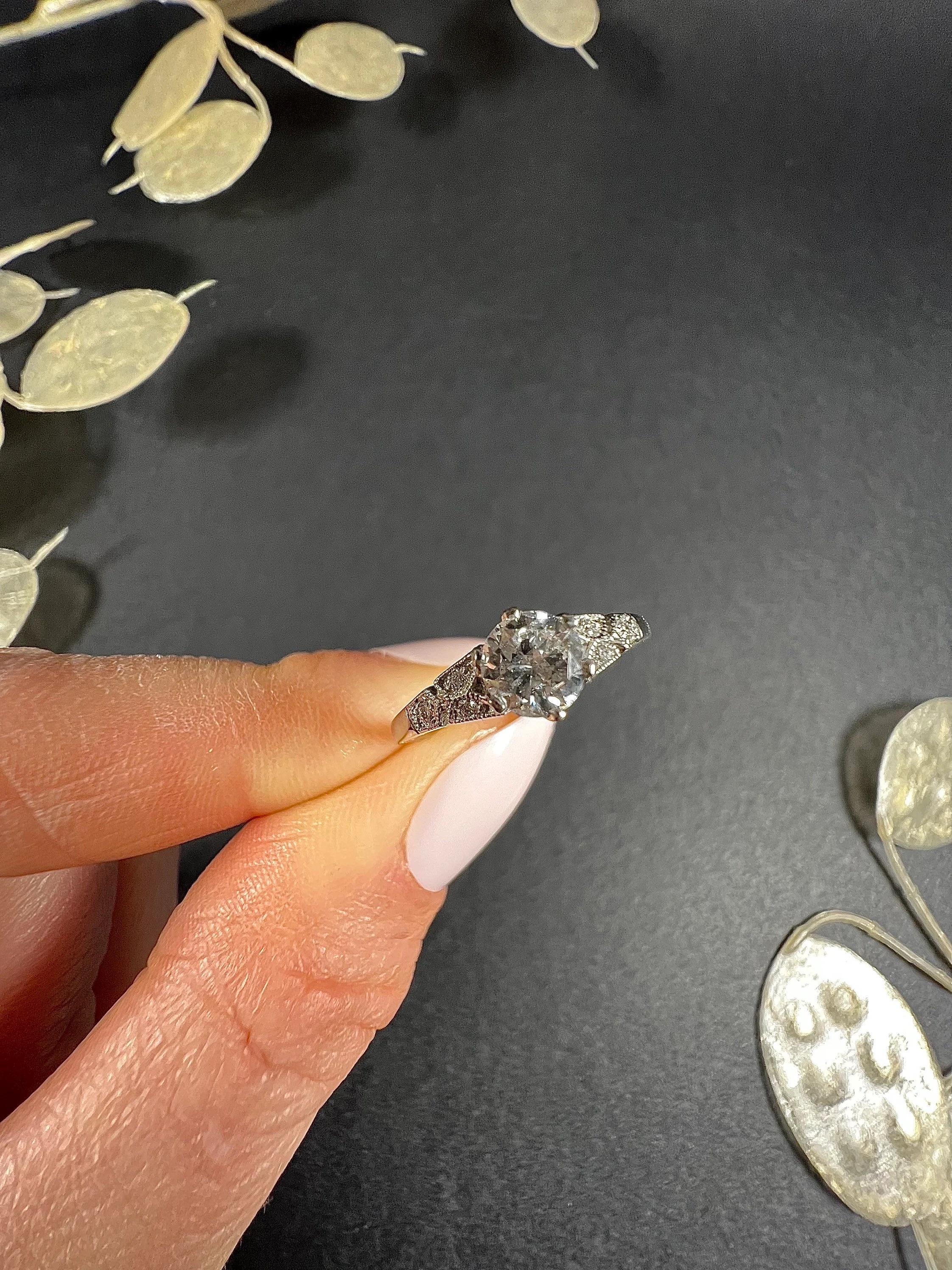 Antique 1920’s Diamond, in Platinum Engagement Ring Mount 0.50 Carat For Sale 4