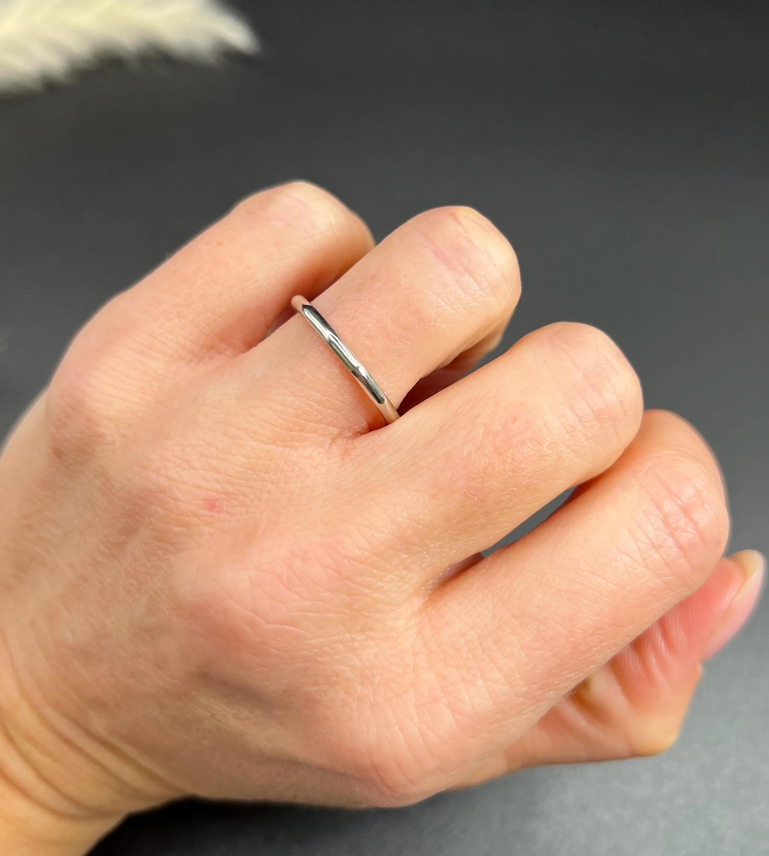 Antique 1920s, Dodecagon Platinum Band Ring 2